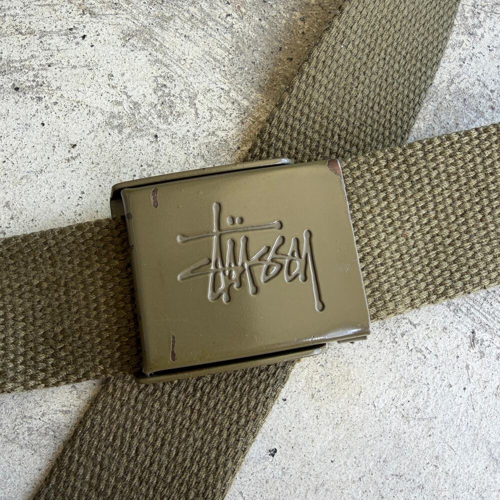 Vintage Stüssy Web skater Belt with Bottle Opener Buckle